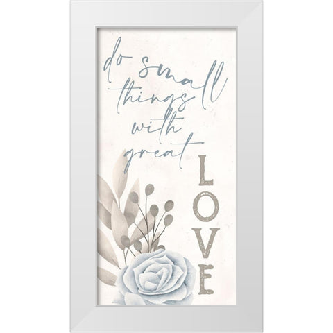 Simply Blessed Floral 2 White Modern Wood Framed Art Print by Allen, Kimberly
