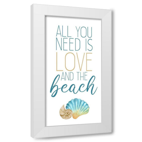 Seashore Shells 3 White Modern Wood Framed Art Print by Allen, Kimberly