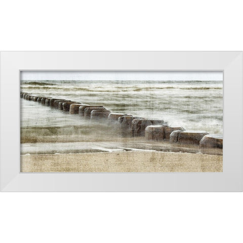 Waterbreak White Modern Wood Framed Art Print by Allen, Kimberly