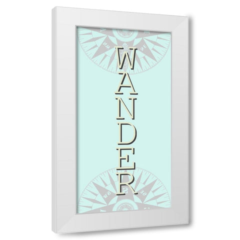 Minty 12 White Modern Wood Framed Art Print by Allen, Kimberly