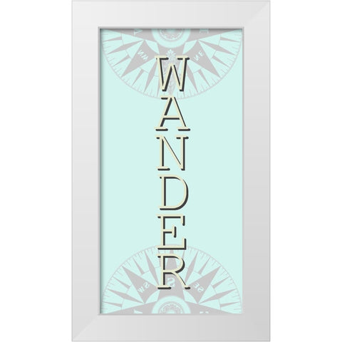 Minty 12 White Modern Wood Framed Art Print by Allen, Kimberly