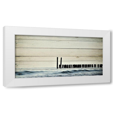 Sea Poles White Modern Wood Framed Art Print by Allen, Kimberly