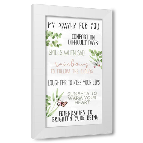 My Prayer 1 White Modern Wood Framed Art Print by Allen, Kimberly