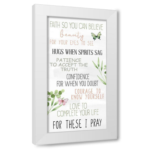 My Prayer 2 White Modern Wood Framed Art Print by Allen, Kimberly