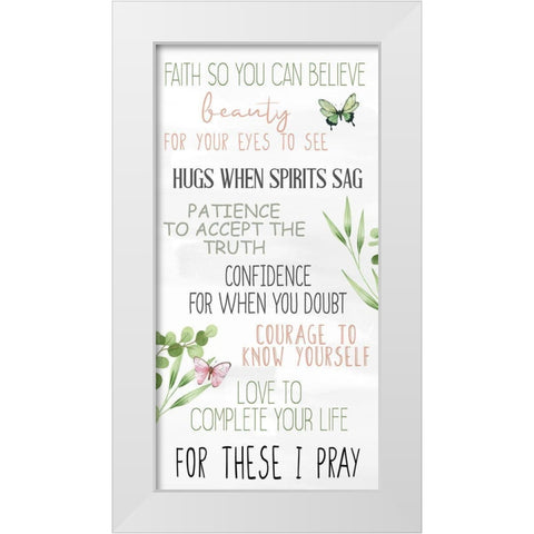 My Prayer 2 White Modern Wood Framed Art Print by Allen, Kimberly