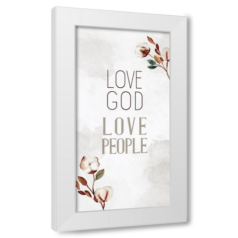 Love God White Modern Wood Framed Art Print by Allen, Kimberly