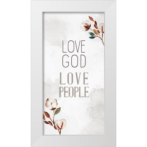 Love God White Modern Wood Framed Art Print by Allen, Kimberly