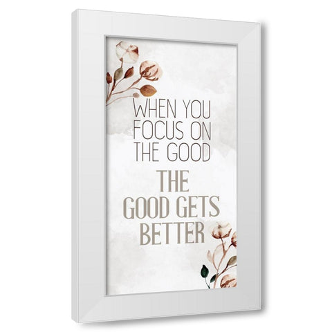 The Good White Modern Wood Framed Art Print by Allen, Kimberly