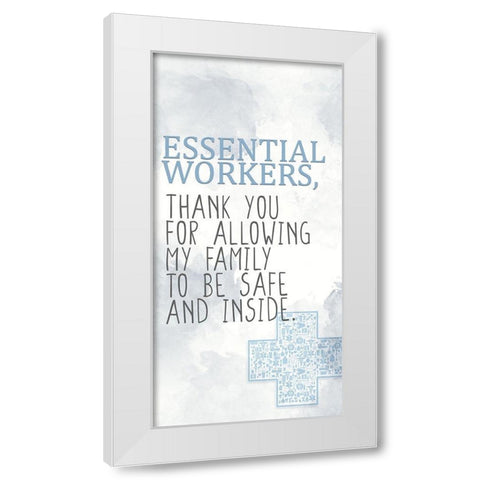 Thank You White Modern Wood Framed Art Print by Allen, Kimberly