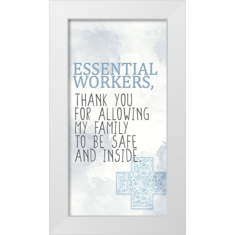 Thank You White Modern Wood Framed Art Print by Allen, Kimberly
