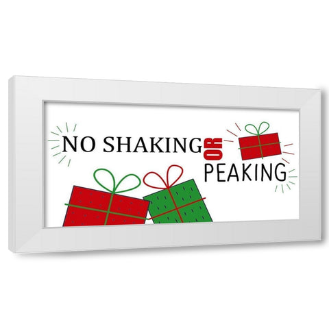 No Shaking White Modern Wood Framed Art Print by Allen, Kimberly
