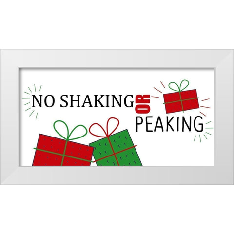 No Shaking White Modern Wood Framed Art Print by Allen, Kimberly