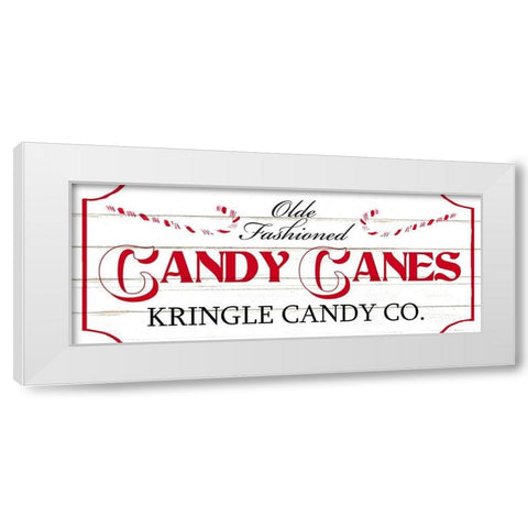 Old Fashioned Candy Canes White Modern Wood Framed Art Print by Allen, Kimberly