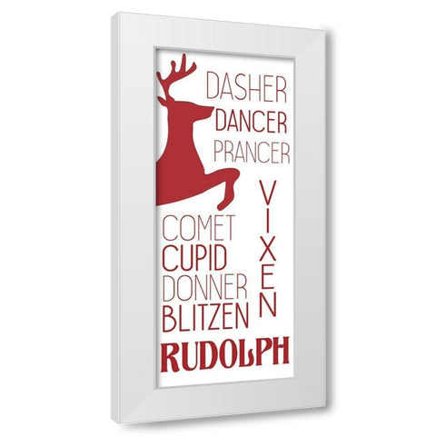 Rudolph White Modern Wood Framed Art Print by Allen, Kimberly