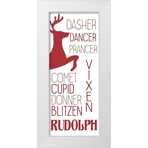Rudolph White Modern Wood Framed Art Print by Allen, Kimberly