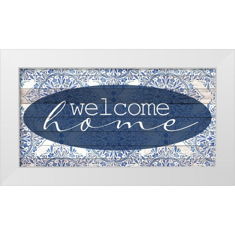 Welcome Home White Modern Wood Framed Art Print by Allen, Kimberly