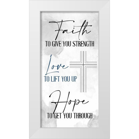 Faith Hope 1 White Modern Wood Framed Art Print by Allen, Kimberly