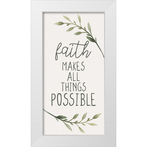 Watercolor Sage 6 White Modern Wood Framed Art Print by Allen, Kimberly