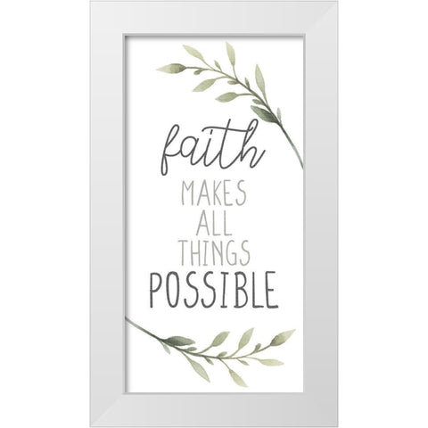 Faith Makes All White Modern Wood Framed Art Print by Allen, Kimberly