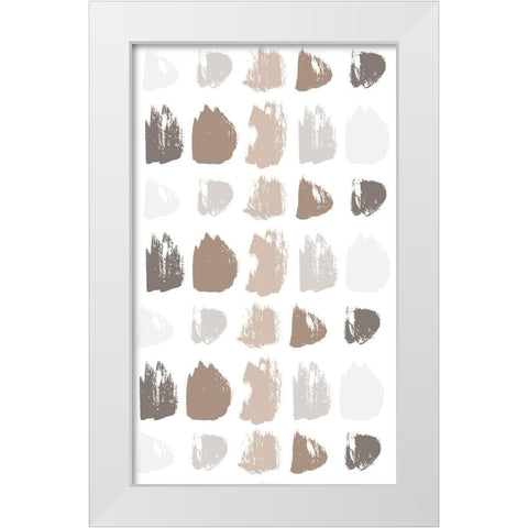 Paint Daubs 1 White Modern Wood Framed Art Print by Allen, Kimberly