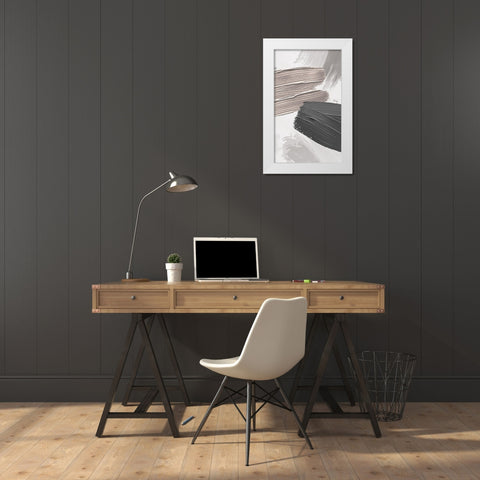 Strokes 2 White Modern Wood Framed Art Print by Allen, Kimberly