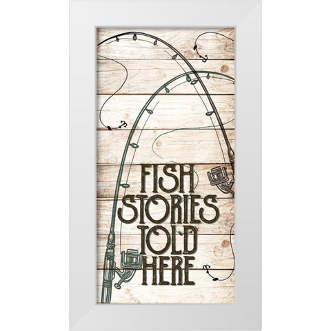 Fishing Panel 1 White Modern Wood Framed Art Print by Allen, Kimberly