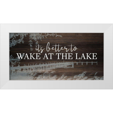 Wake at the Lake White Modern Wood Framed Art Print by Allen, Kimberly