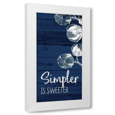 Simpler is Sweeter White Modern Wood Framed Art Print by Allen, Kimberly