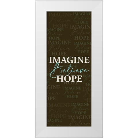 Imagine White Modern Wood Framed Art Print by Allen, Kimberly