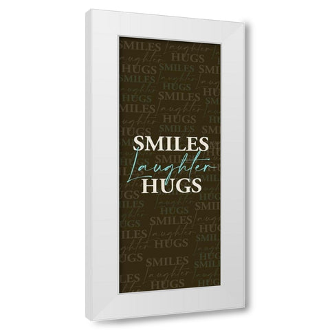 Smiles White Modern Wood Framed Art Print by Allen, Kimberly