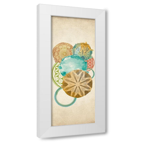 Circled 1 White Modern Wood Framed Art Print by Allen, Kimberly
