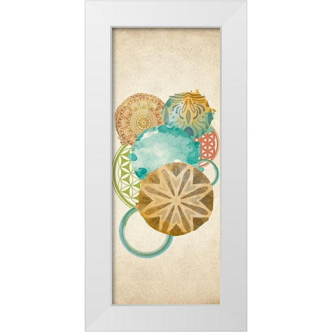 Circled 1 White Modern Wood Framed Art Print by Allen, Kimberly