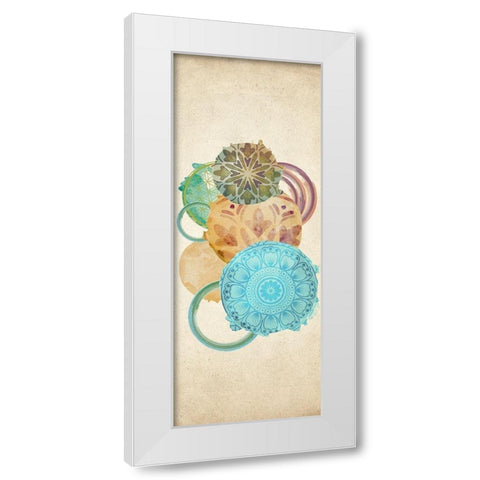 Circled 3 White Modern Wood Framed Art Print by Allen, Kimberly