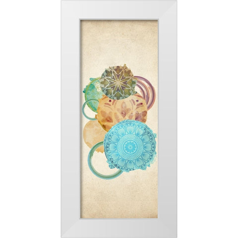 Circled 3 White Modern Wood Framed Art Print by Allen, Kimberly