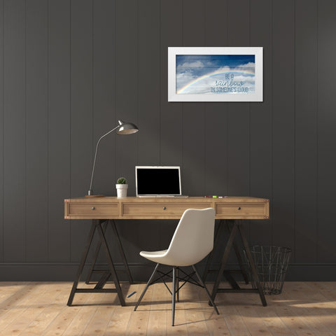 Be A Rainbow White Modern Wood Framed Art Print by Allen, Kimberly