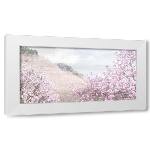 Hillside Pink White Modern Wood Framed Art Print by Allen, Kimberly