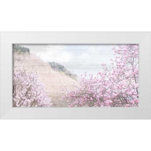 Hillside Pink White Modern Wood Framed Art Print by Allen, Kimberly