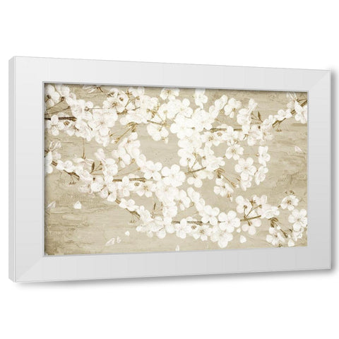 Magnolias White Modern Wood Framed Art Print by Allen, Kimberly