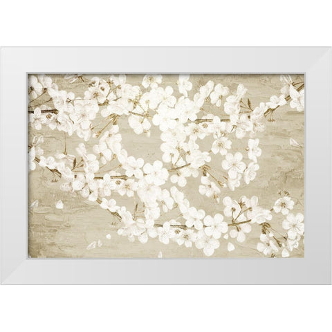 Magnolias White Modern Wood Framed Art Print by Allen, Kimberly