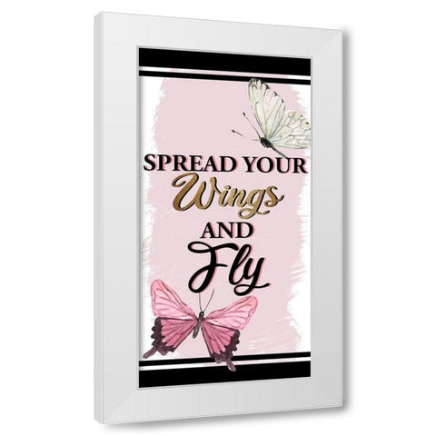 Brave Wings 2 White Modern Wood Framed Art Print by Allen, Kimberly