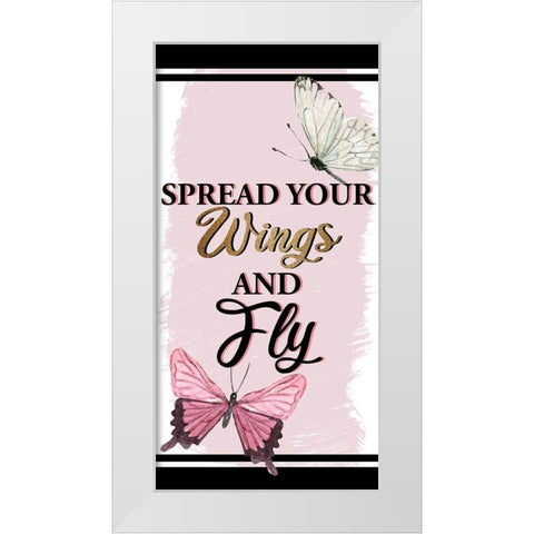 Brave Wings 2 White Modern Wood Framed Art Print by Allen, Kimberly