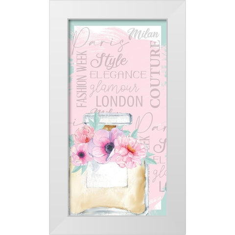 Perfume 1 White Modern Wood Framed Art Print by Allen, Kimberly