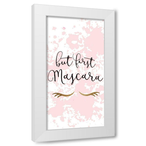 Mascara White Modern Wood Framed Art Print by Allen, Kimberly