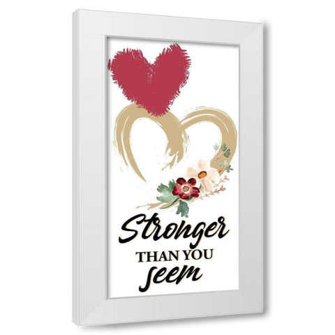 Wildflower Heart 2 White Modern Wood Framed Art Print by Allen, Kimberly