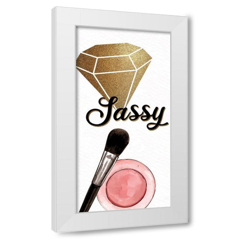 Diva 3 White Modern Wood Framed Art Print by Allen, Kimberly