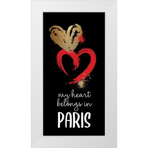 I Love Paris 2 White Modern Wood Framed Art Print by Allen, Kimberly