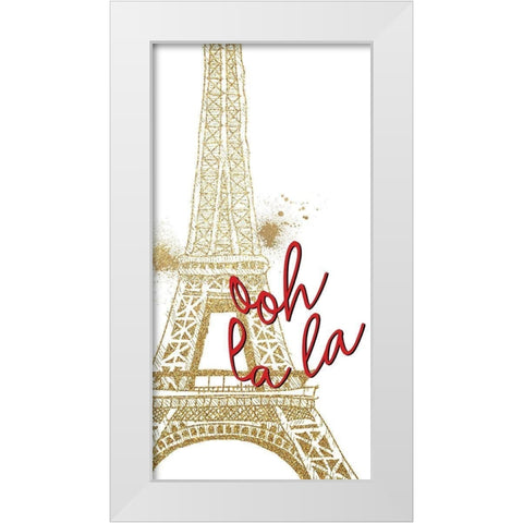I Love Paris 3 V2 White Modern Wood Framed Art Print by Allen, Kimberly