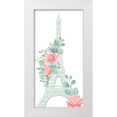 Mint Paris 1 White Modern Wood Framed Art Print by Allen, Kimberly
