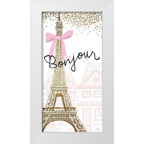 Paris Streets 1 V2 White Modern Wood Framed Art Print by Allen, Kimberly