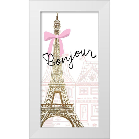 Paris Streets 1 White Modern Wood Framed Art Print by Allen, Kimberly